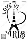 Schablone-Stencil A4 074-1582 Love in Paris